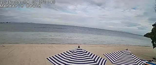 Supporting frame, Mandarin Beach Villa beachfront camera, Mon 14 Sep, 07:50-07:55 ICT