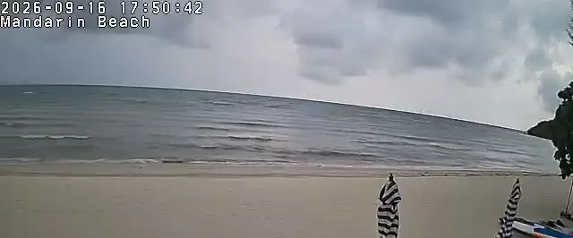 Supporting frame, Mandarin Beach Villa beachfront camera, Wed 16 Sep, 17:50-17:55 ICT