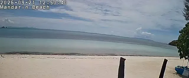 Supporting frame, Mandarin Beach Villa beachfront camera, Mon 21 Sep, 12:50-12:55 ICT