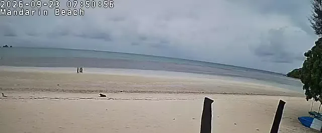 Supporting frame, Mandarin Beach Villa beachfront camera, Wed 23 Sep, 07:51-07:55 ICT