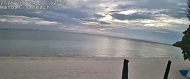 Supporting frame, Mandarin Beach Villa beachfront camera, Thu 24 Sep, 17:50-17:55 ICT