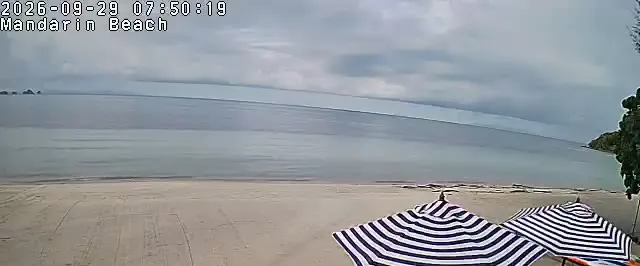 Supporting frame, Mandarin Beach Villa beachfront camera, Tue 29 Sep, 07:50-07:54 ICT