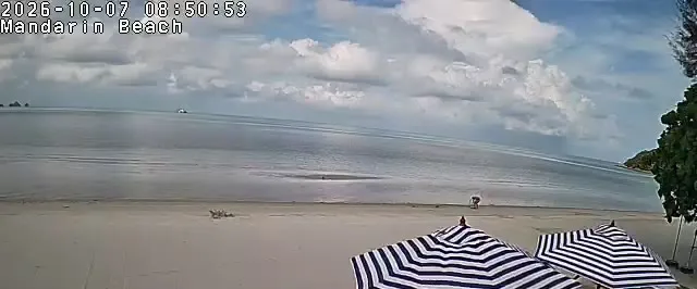 Frame from Mandarin Beach Villa's beachfront camera at Lipa Noi, sampled at 7 Oct 2026, 08:50 Thailand time
